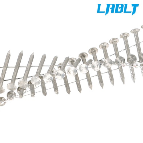 LABLT 3600Pcs Siding Nails 15 Degree Wire Coil 1-1/4” Ring Shank Stainless Steel - Picture 12 of 12