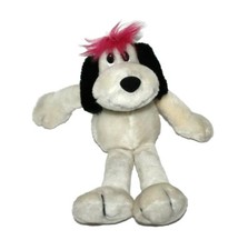 Russ Berrie Black White Dog Puppy 11" Plush Stuffed Animal Toy Beau K-43 701 HTF
