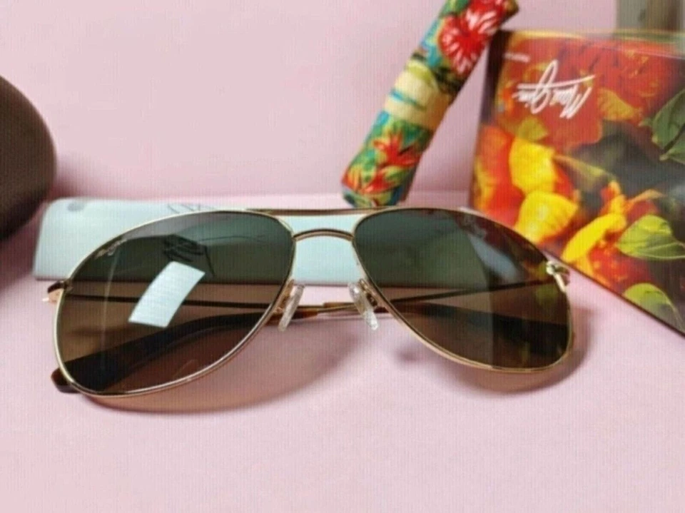 Gafas de sol Maui Jim HS247-16 CLIFF HOUSE doradas polarizadas HCL lentes de bronce Foto 2 de 4
