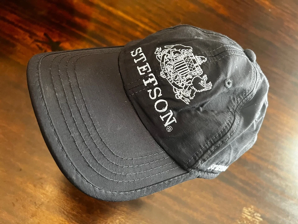 Gorra de béisbol Stetson con logotipo bordado con escudo y logotipo de poliéster con tirantes Foto 2 de 4
