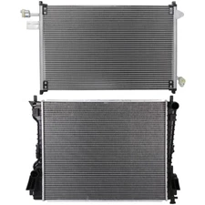 Radiator & AC Condenser Cooling Kit For 2005 2006 2007 2008 2009 Ford Mustang