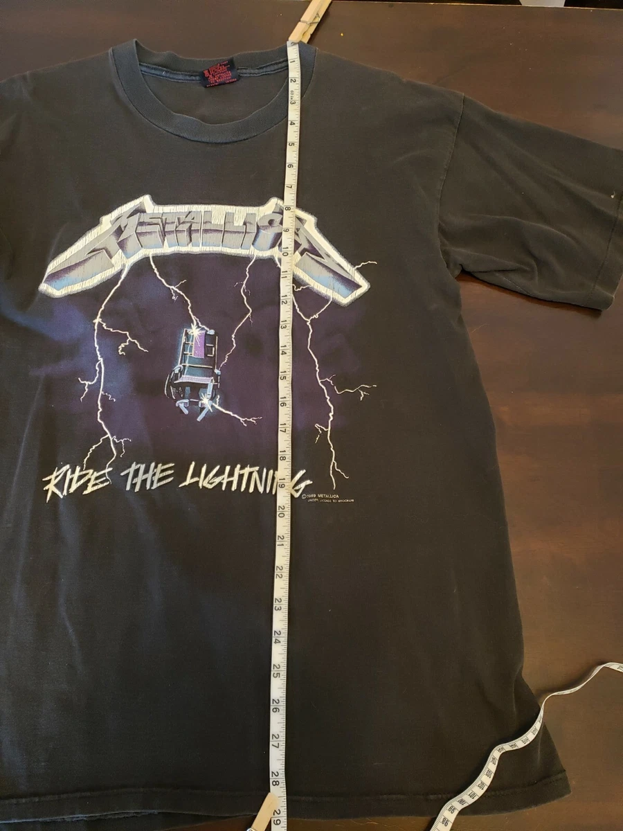 Metallica RIDE THE LIGHTNING 1989 Vintage shirt size LG