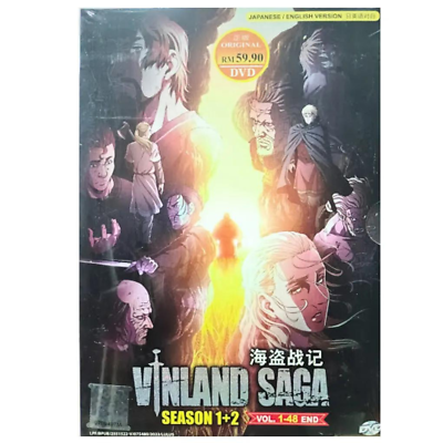 Vinland Saga English Dubbed 2 Complete Season DVDs (Episodes 1-48