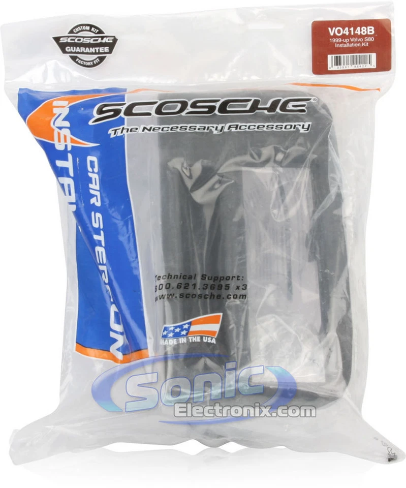 Scosche VO4148B Single DIN Installation Dash Kit w/ Pocket for 1999-06 Volvo S80 - Image 4 of 4