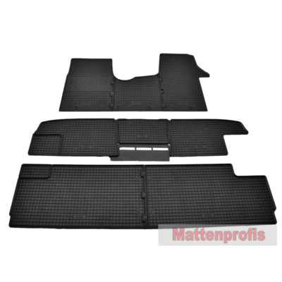 Rubber mats rubber floor mats set complete for Renault Trafic III from manufacturing year 2014 -