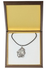 Basset Hound III - Dog Collar In Gift Box, Silver Plated Medallion For Dog