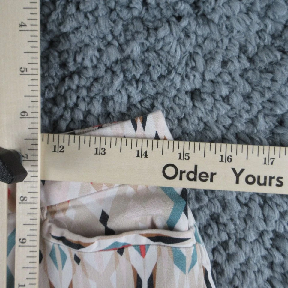 Pantalones Cortos Casa Blanca Mercado Negro Mujer 6 Rosa Azul Geométrico Chino 29x4* Foto 4 de 4