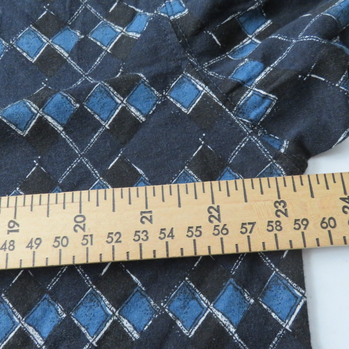 Polo Shirt Navy Mid Blue Short Sleeve NW Tags L Cotton Retro