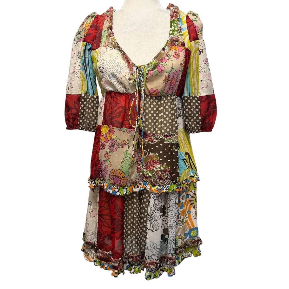 open lace back dress Miss Sixty silk sequin dress – insolito-vintage main image 0