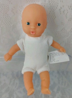Simba Toys Baby Doll Blue Eyes Vinyl Cloth No Clothes 6'' Mini Little Play VTG