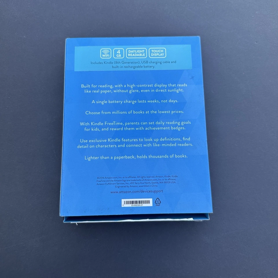 Amazon Kindle 8th Generation 4GB WiFi & Cellular 6" Black E-Reader eBook - Image 2 of 4