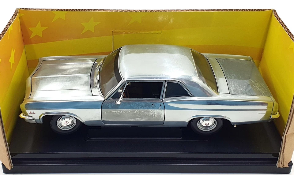 Ertl 1/18 Scale Diecast 36673 - 1966 Chevrolet Biscayne - Chrome - Image 3 of 4
