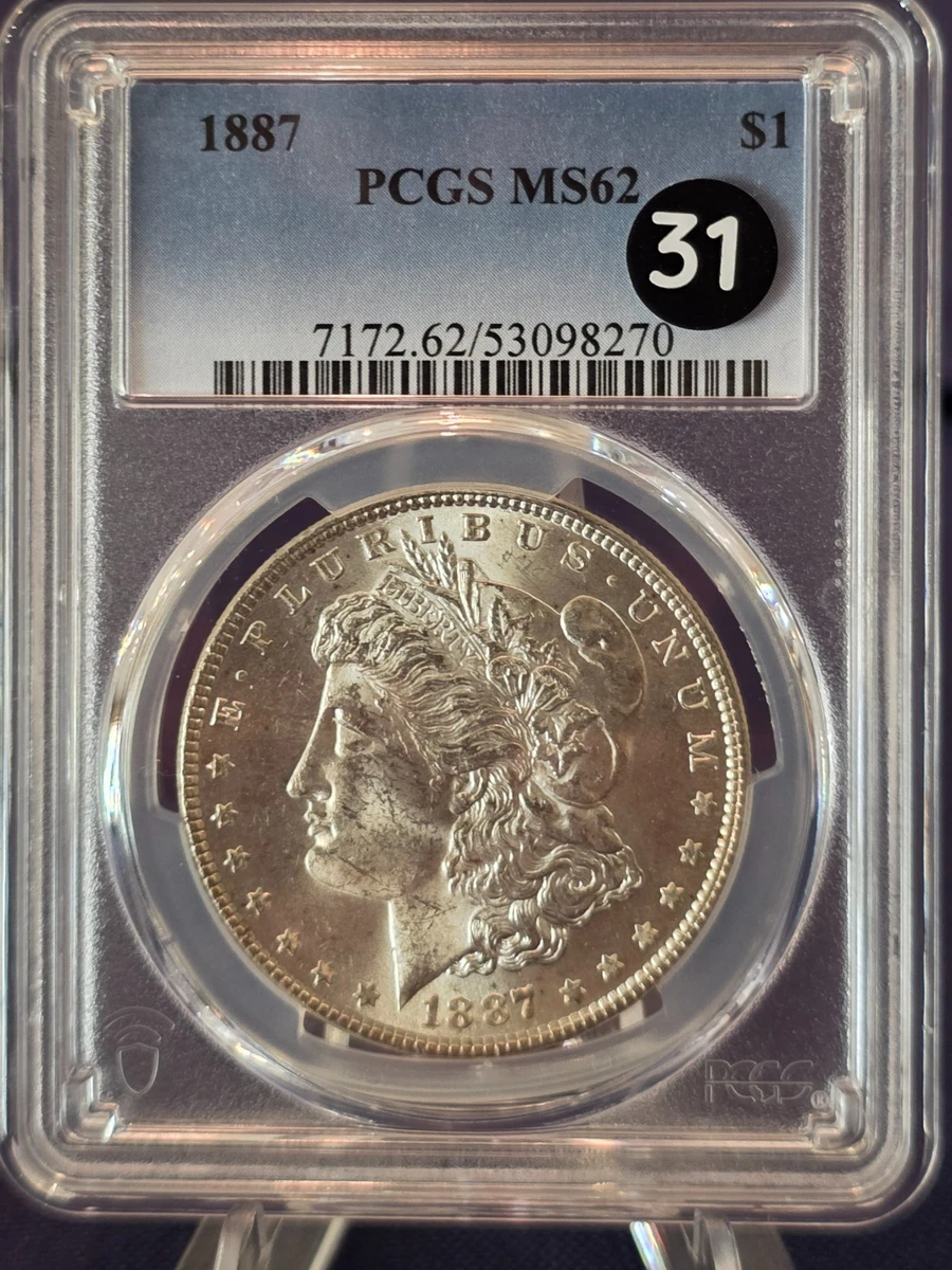 MS 62 Graded 1887 Year Morgan US Dollars (1878-1921) for sale | eBay
