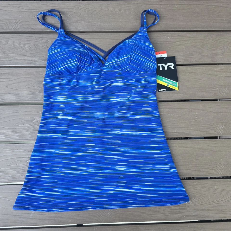 TYR Mujer Durafast Chipre Brooke Top Niño Pantalones Cortos Bikini Azul Talla S (4/6) NUEVO  Foto 2 de 4