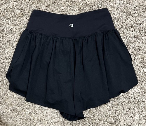 iuga 2 In 1 Shorts ~ V Waist Size Medium ~ Black - Picture 2 of 5