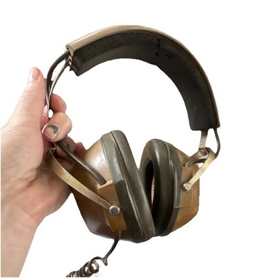 Koss K-6 Stereo Headband Headphones Brown Ear-Pad 1970s Double Earpieces