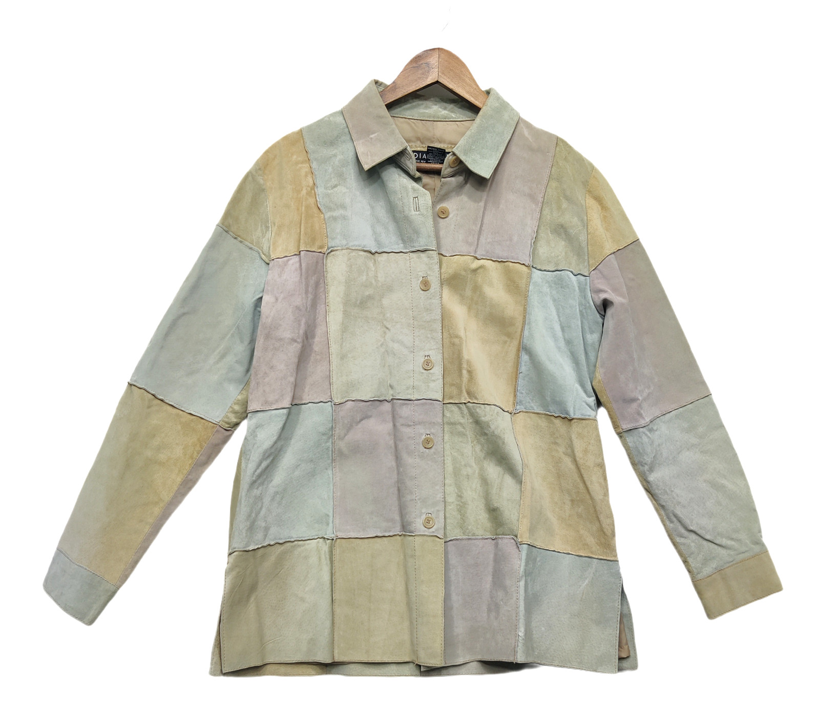 Dialogue Patchwork Hippie Boho Suede Leather Jack… - image 1