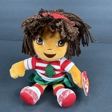 TY HOLIDAY DORA the EXPLORER BEANIE BABY - MINT with MINT TAG