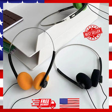 US Vintage 80s 90s Headphone Music Mp3 Walkman Portable Wired Small Headphones