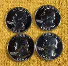 Lot of (4) 1963 25c Proof Washington Silver Quarters. FREE SHIPPING.