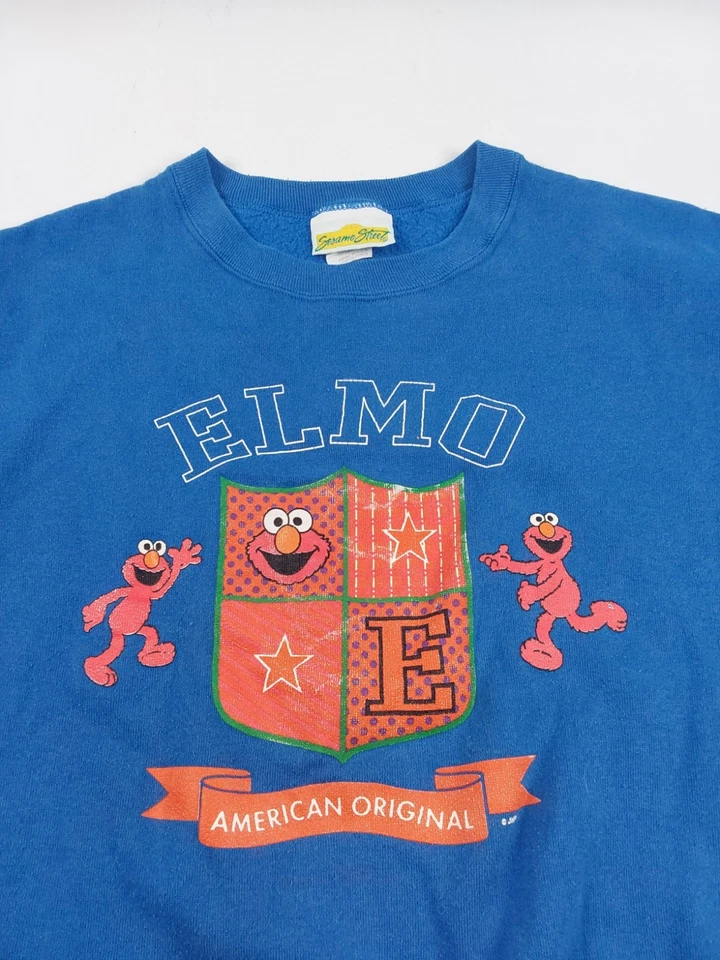 Vintage Sesame Street Elmo American Original Youth Long Sleeve Shirt Size L - Image 2 of 4