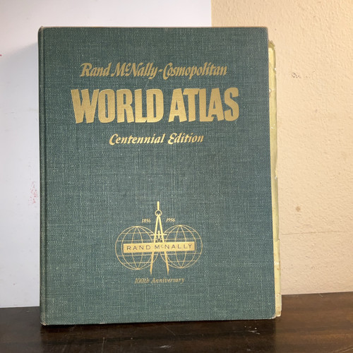 1956 RAND-MCNALLY COSMOPOLITAN WORLD ATLAS Centennial Edition 100th Anniversary - 第 1/15 張圖片