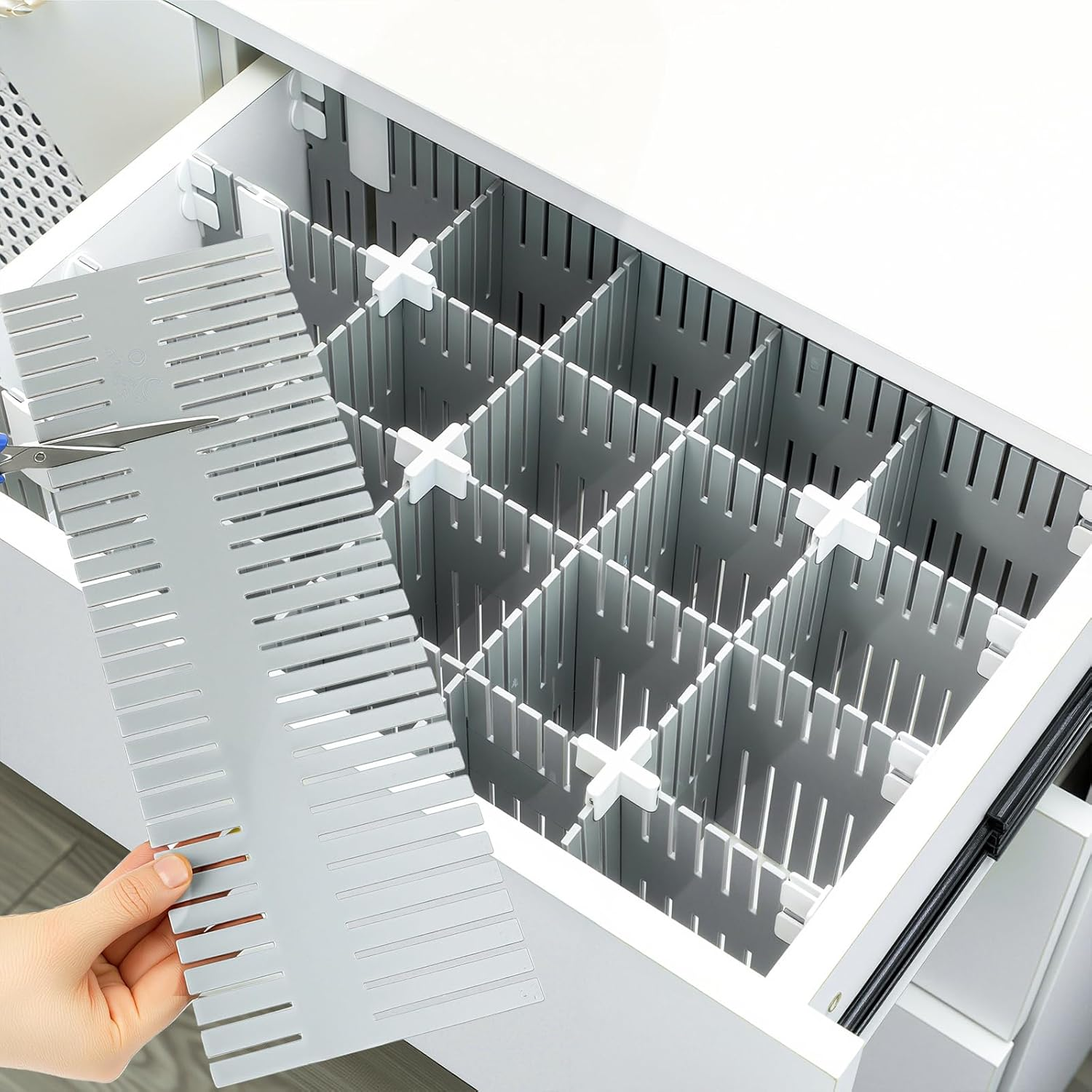 15Pcs Adjustable DIY Drawer Organizer 15x5.12 Inches Deep Storage Dividers