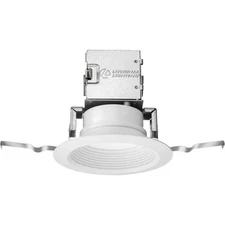 ​Lithonia OneUp 4" Canless LED Recessed Light Kit 4000K White Baffle Trim​