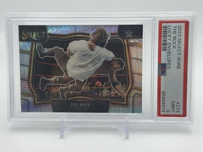 2023 PANINI SELECT WWE THE ROCK #274 LUCKY ENVELOPES /8 PSA 9
