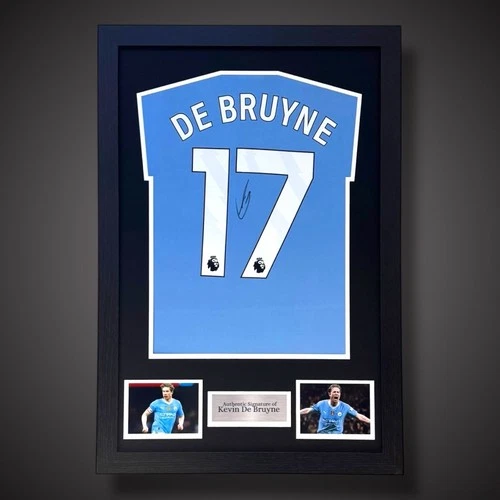 Kevin De Bruyne Manchester City Hand Signed  Framed Shirt With COA £325