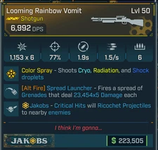 Borderlands 4 • Legendary Guns • Rainbow Vomit Spread Launch • Lvl 50 • PS PC XB