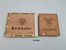2x Zigarrenschachteln leer Deko Birkhahn Emil Wolsdorff Chef Privat  #251823