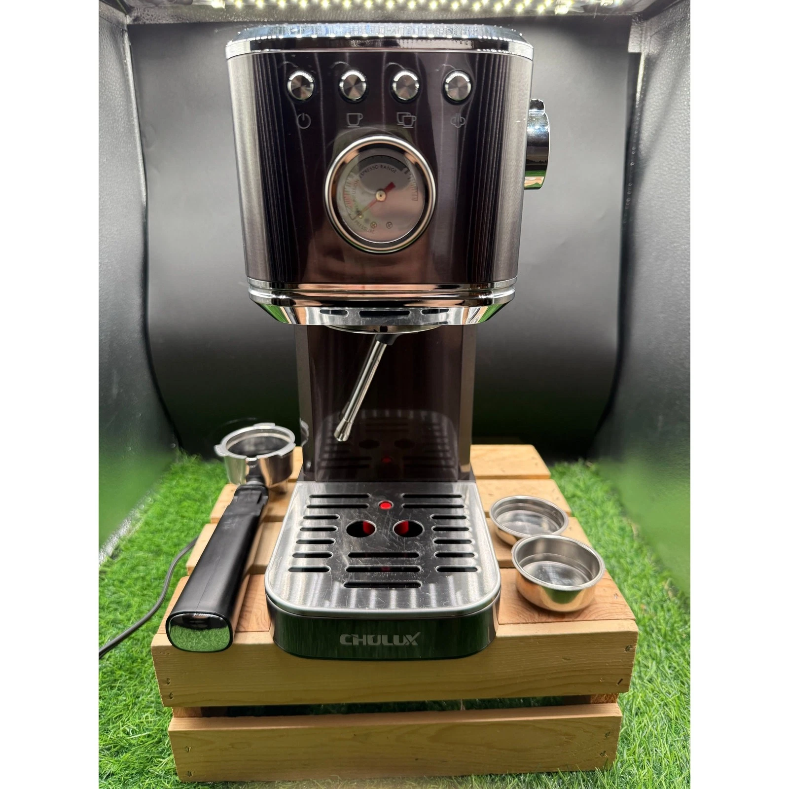 CHULUX Slim Espresso Machine with Milk Frother-20 Bar ProfessionalPump