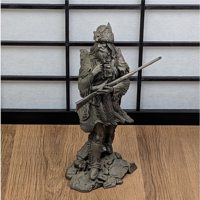 Silent Foe Jim Porter 彫刻　アンティーク　ヴィンテージ Jim Ponter The Fur Trapper Pewter Sculpture Western Heritage