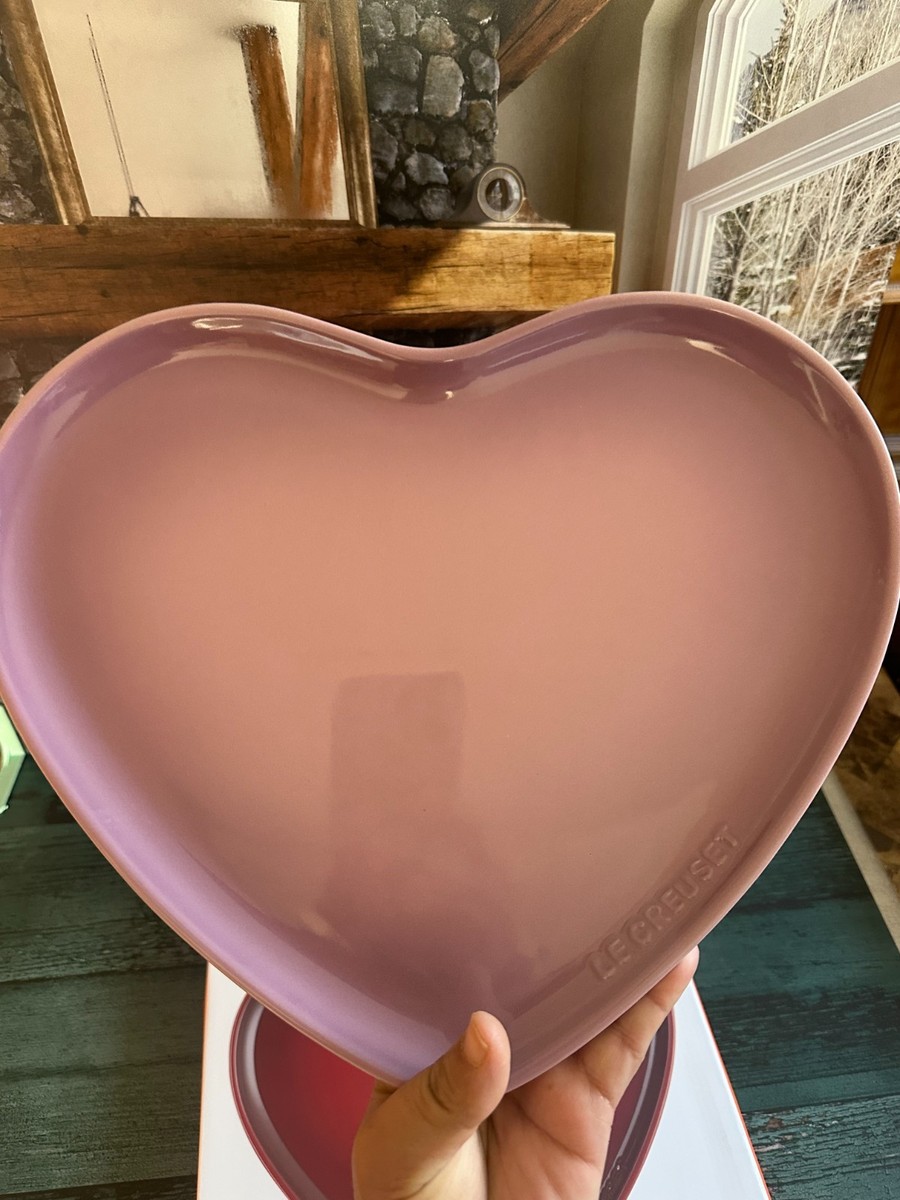 Le Creuset Heart Serving Plate large 32cm Mauve Pink New in box | eBay