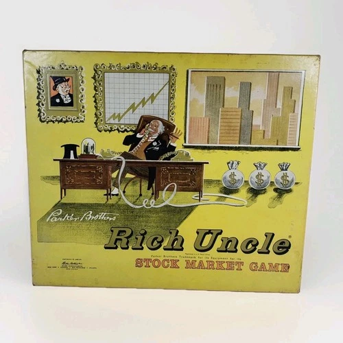 1959 Parker Brothers Rich Uncle Stock Market Game Complete Vintage Board Game