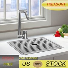 304 Stainless Steel Kitchen Sink X-Shape Water Guiding Line with Foldable Faucet