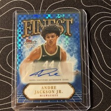 2024 Topps Finest - Andre Jackson, #FA -Blue Geometric Refractor Auto /99 