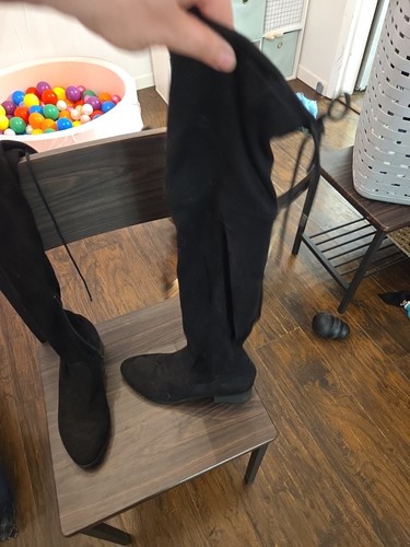 womens black over the knee boots Size 9 - Picture 4 of 6