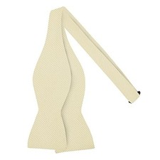Men's Tone on Tone Corded Self-Tie Bow Tie Champagne
