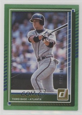 2025 Panini Donruss Green 112/199 Chipper Jones #92 HOF 1e8j
