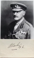 Field Marshal Edmund Allenby Prominent British Commander Autograph ''Rare''.
