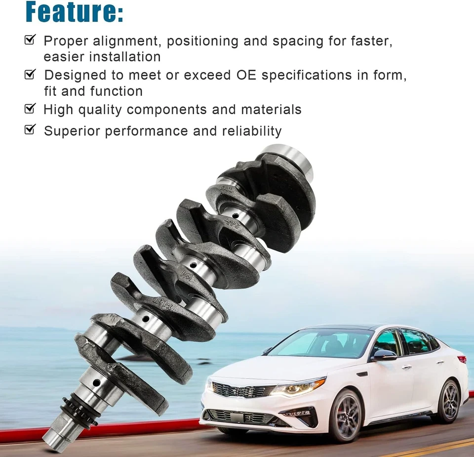 G4FJ Engine Crankshaft ConRod Bearing Piston For Hyundai Veloster Kia Optima 1.6 Foto 3 de 4