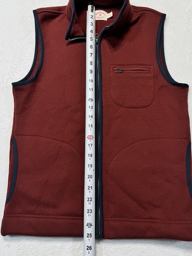 Brooks Brothers Sweater Vest Mens Medium Red Fleece Full Zip & Pockets - Picture 4 of 6