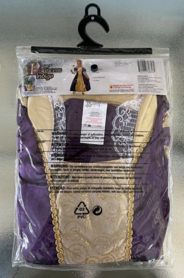 Niñas Princesa Índigo por Rubies Forum Real Púrpura y Dorado Niños Lg 12-14 Nueva IP Foto 2 de 2