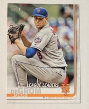 JACOB deGROM 2019 Topps #19 Mets League Leaders All-Star Cy Young