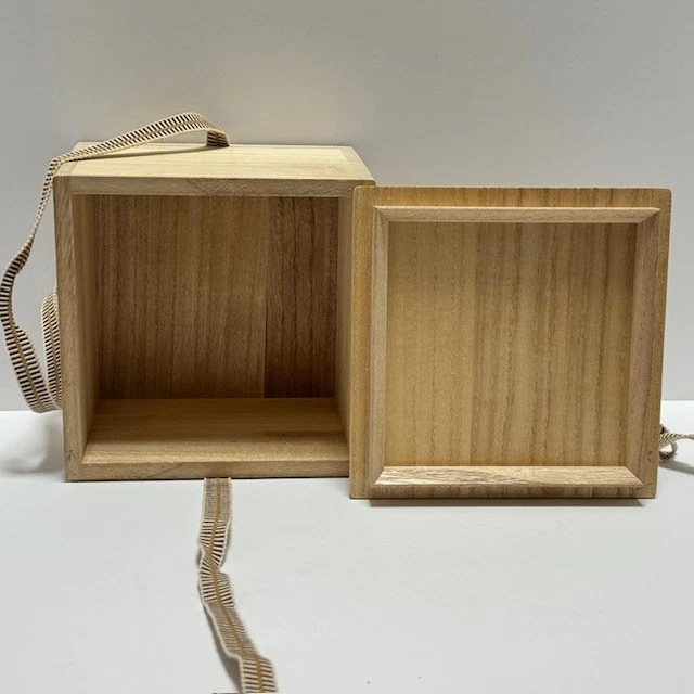 Armazenamento de madeira japonês Paulownia caixa antiga para tigela de chá etc feita no Japão - Imagem 4 de 4