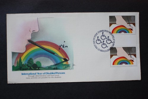 SET YEAR OF DISABLED PERSONS GREAT BRITAIN GB UK FLEETWOOD FIRST DAY COVER FDC - Picture 5 of 12