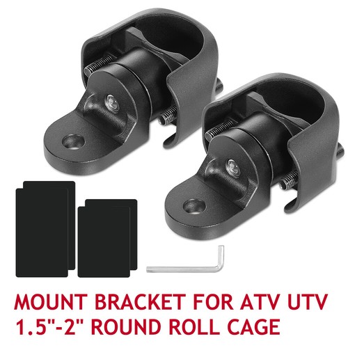 For Honda Pioneer 1000 700 500 UTV LED Whip Light Mount Clamp Round Cage SxS CNC - Picture 12 of 12