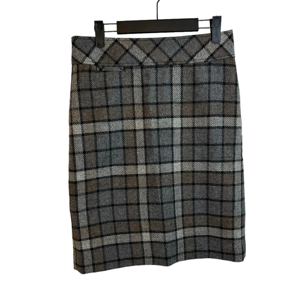 LL BEAN PLAID 羊毛裙女式 4 码